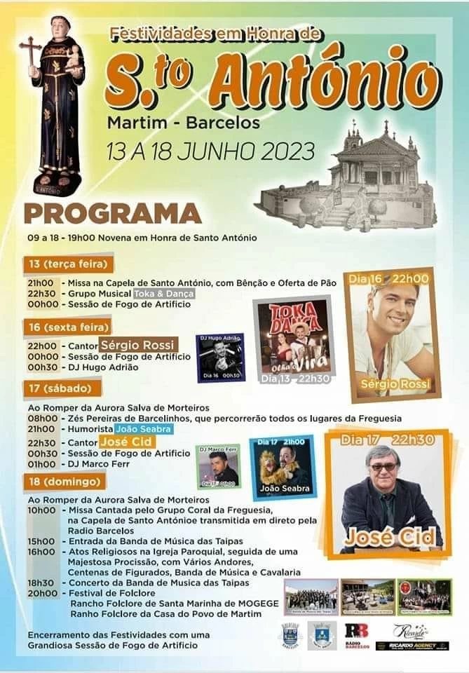 Festas Em Honra De Santo António 2023 - Martim - Barcelos