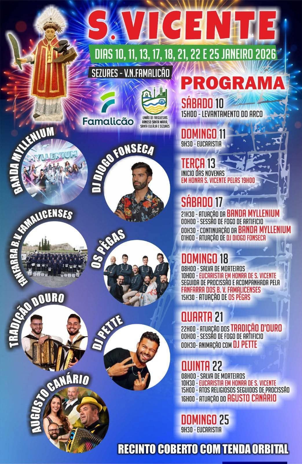 Festas de S. Vicente 2026 – Sezures, Vila Nova de Famalicão